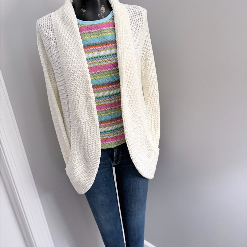 Market & Sprice Women's Cream Open-Front Sweater size S
